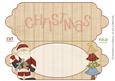 Santa and Tree Scalloped Dl Christmas Card Insert