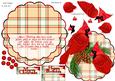 Over the Edge Rocker Cardinals and Tartan Decoupage Card