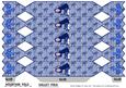 Vintage Victorian Lady Blue with Ribbons Christmas Cracker