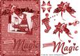 Pink Holiday Magic Santa Picture Frame with Decoupage