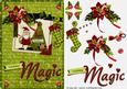 Deeper Holiday Magic Santa Picture Frame with Decoupage