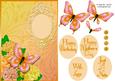 Floral Butterfly in Peach