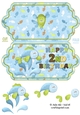 Fish splash 2nd birthday scallop edge card.