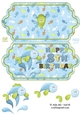 Fish splash 8th birthday scallop edge card.