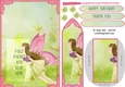 Garden fairy fantasy bookmark card sheet
