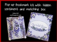 Pop up columbine floral bookmark card kit with hidden sentiment