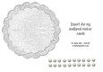 Insert for wedding car scalloped rocker cards