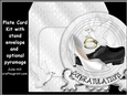 Mr and Mrs wedding plate, envelope and stand with optional pyramage