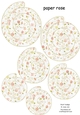Summer floral paper roses.