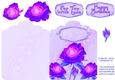 Purple roses scallop top card