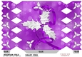 Silver holly and purple ribbon Christmas cracker