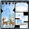 Christmas cracker reindeer scene card kit