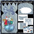 Christmas cracker santa bauble card kit