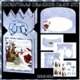 Christmas cracker card kit Santa and his reindeer