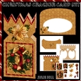 Christmas cracker card kit holly wreath