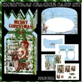 Christmas cracker card kit elf and reindeer
