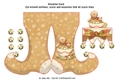 Gingerbread cookies Christmas stocking card sheet