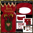 Christmas cracker heart and bow swag card kit