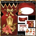 Christmas cracker poinsettia lantern card kit