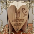 10 amazing years heart with rose