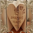 15 amazing years heart with rose