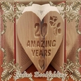 20 amazing years heart with rose book folding pattern
