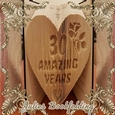 30 amazing years heart with rose book folding pattern