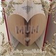 Mum heart in heart combi book folding pattern