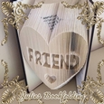 Friend heart in heart combi book folding pattern