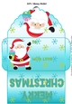 Santa and snowflakes Teal and blue money wallet