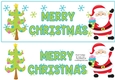 Merry Christmas Santa tree large DL card front