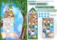 Alice in wonderland bookmark card