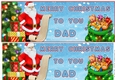 Santas list dad large DL card