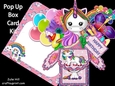 Birthday Unicorn pop up box card kit