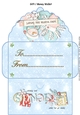 Christmas snowflake friends blue gift money wallet