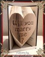 LV3 Marry me in heart book folding pattern