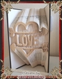 LV12 Love heart arrow book folding pattern