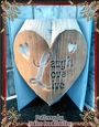 LV25 Laugh love live heart book folding pattern