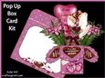Chocolate heart pop up box card kit