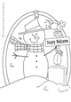 Frosty snowman welcome sign digi stamp