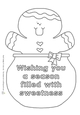 Gingerbread Christmas sweetness digi stamp
