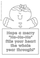Gingerbread in Christmas present digi stamp