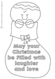 Gingerbread in Christmas stocking digi stamp