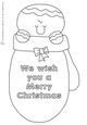 Merry Christmas Gingerbread digi stamp