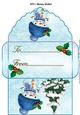 snowman and christmas tree money wallet