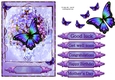 Forget me not purple butterfly quick card