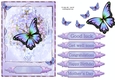 Forget me not lavender butterfly quick card