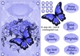 Forget me not purple butterfly lace quick card