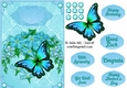Forget me not teal butterfly lace quick card