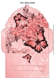 Forget me not salmon butterfly gift money wallet